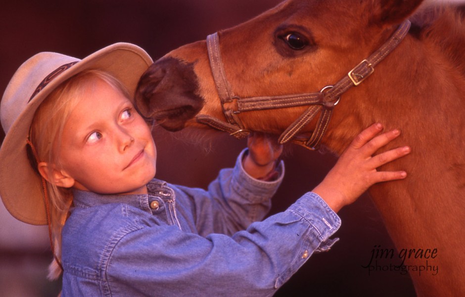 Young Girl and Young Colt