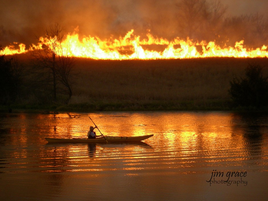Paddling by Prairie Fire